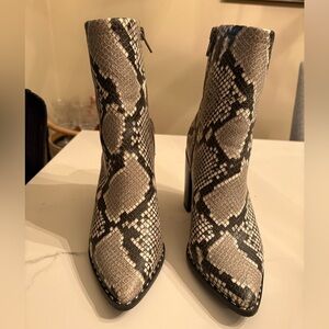 Aldo Snakeskin Patterned Heeled Boots